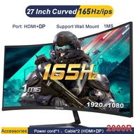 EXPOSE 27 inch Gaming Monitor 165Hz/144Hz Desktop PC Compute 24'' IPS Frameless White Cured FHD 1ms