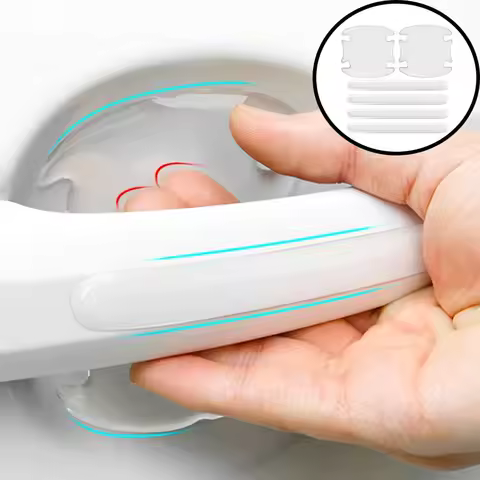 8pcs Car Door Handle Bowl Scratch Protective Stickers Universal For Toyota Yaris Cross Jeep Renegade