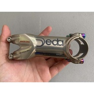 Stem Deda Zero 100 oversize clamp 31.8 length 90 mm, 82 degrees, titanium risk bolt