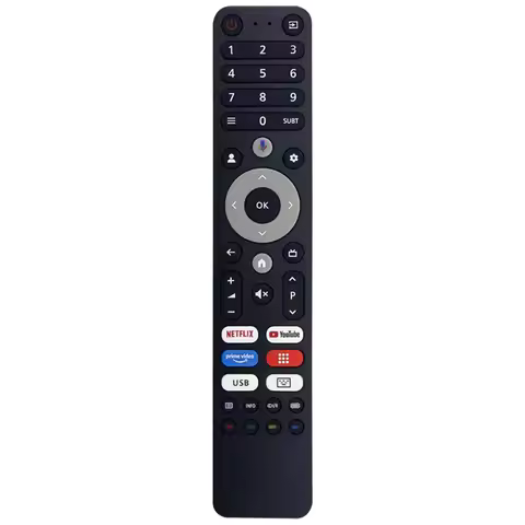Compatible ChiQ DEXP TV L32H7G L32H8CG U43H7C U55QG7L Remote Control Spare Part (No Voice)