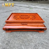 Vip Smooth Kneeling Tea Tray in Incense Stone wood, size 47 x 37, height 15 cm