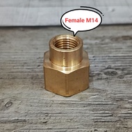 Female M22 x Female M14 Reducer Nipple Connector