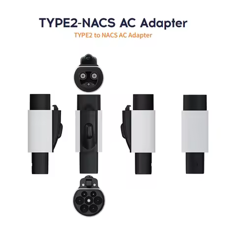 Type 2 to NACS EV Adapter Convertor AC 1Phase AC 220V 32A Type2 to Tesla Charging Converter Adaptor 