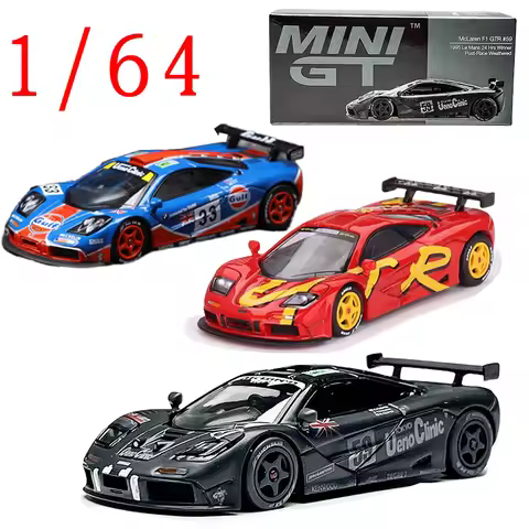 MINIGT Diecast Car1/64 Scale F1 GTR 1995 Racing Car Model Alloy F1 GTR Sports Play Vehicles Model Co