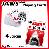 JAWS 1001 Playing Card Poker Card Malaysia No1 Playing Card 4 Joker Casino Quality Poker Card 鲨鱼扑克牌