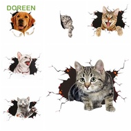 DOREEN Simulation Cats Car Sticker, Waterproof Universal Car 3D Cat Stickers, Car Accessories Creati