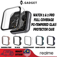 Realme Watch 2 & Watch 2 Pro Full Coverage Tempered Glass Protector Dizo watch 2 PC Case REALME Watc