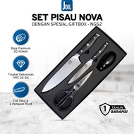 Joil Pisau Dapur Chef Knife Set Nova Knife Set 4 pcs Stainless Steel Full Tang - NGS2