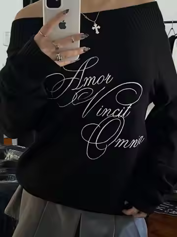 Streetwear Sweater Knitted Sweater Casual Painting Anime Demon Hip Hop Sweater Retro Knitted Graphic