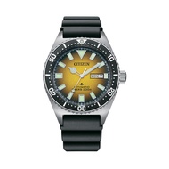 Citizen Automatic Yellow Dial Black Rubber Strap Men Watch NY0120-01X