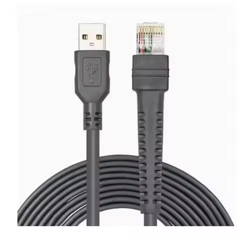 2M 7Ft USB A Male To RJ45 Barcode Scanner Data Cable Replacement Cord