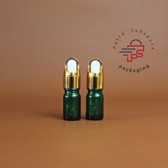 HIJAU 5ml Green Glass Pipette Bottle Ring cover 5ml glass serum bottle 5ml Green Dropper Bottle/