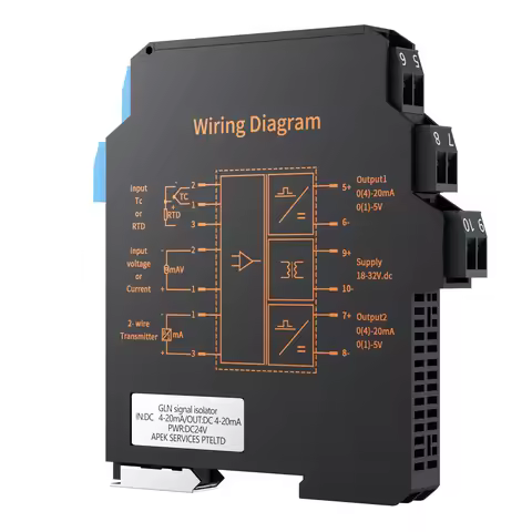 0-10V 0-5V Input Analog Signal Converter 4-20mA 0-20mA 0-10V 0-5V Output 1 In 2 Out Ultra-Thin Signa