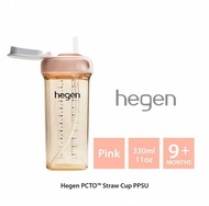 แก้วหัดดื่มขวดน้ำ Hegen แก้วมีหลอดสำหรับเด็ก PPSU สำหรับเด็กวัยหัดเดิน11ออนซ์/330มล.
