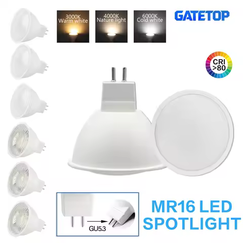 1-20pcs Low Voltage AC DC 12V 24V LED Spotlight MR16 Bulb GU5.3 120degree 38degree 3W-8W Replace 50W