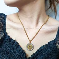 Lux & Gold High Quality and Gold Plated SAINT BENEDICT GOLD NECKLACE FOR WOMEN High Quality and Auth