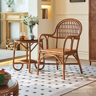 Cafe Armrest Chair Armrest Chair Living Room Single Japanese Rattan Agate Rattan Indonesia B & B Lei