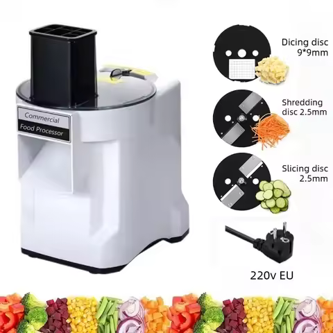 Commercial Dicing Machine K8600 White 3-in-1 Multi-Function Electric Cutter Strips Shreds Slices Dic