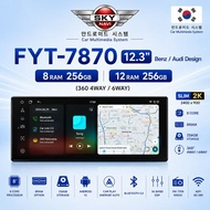 SKY NAVI 12.3” 2K LATEST MODEL HIGH SPEC ANDROID PLAYER FYT-7870 8CORE PROCESSOR.(FREE AHD REVERSE C