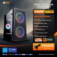 BRANDNEW SYSTEM UNIT INTEL ISERIES i5 8TH & 9TH GENERATION STANDARD CS W/ GAMES & POWERCORD