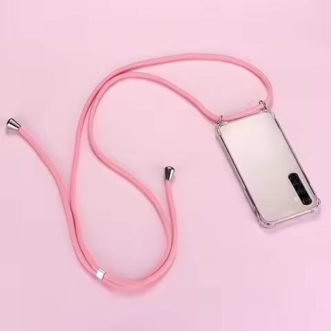 Luxury Lanyard Silicone Phone Case For Realme Note 14 13 12 11 10 9 8 7 6 X C61 C75 NEO GT Ultra-thi