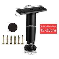 Ready Stock Adjustable Tinggi 15-37cm Meja Kaki besi Sofa Metal Foot Furniture Cabinet Legs