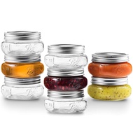 8 oz โหลแก้วmason jar Ball Mason 237ml American Mason Jar แก้ว Jar ปิดผนึกโปร่งใส Scale Jar Overnigh