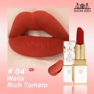 SHOW IDEA Maroon Lipstick Lip Shape Design Lipstick Smooth Texture Lasting Effect Matte Lipstick Wat