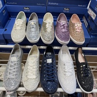 รองเท้าคัชชูสำหรับงานแต่งงานปากตื้นมีเชือกผูกติดเลื่อมรุ่นร่วม Keds รองเท้าผู้หญิงลำลองรองเท้าส้นตึกพื้นหนาแบบบริสุทธ์มีแบรนด์ในสต็อก