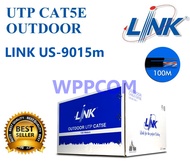 สาย LAN UTP Cable CAT5E LINK OUTDOOR 100M มีสลิง US-9015M-1