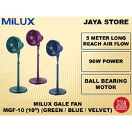 Milux 10'' Gale Stand / Wall Fan (Green / Blue / Velvet) MGF-10 / MGF-W10 (Black) (5 Meter Long Reac