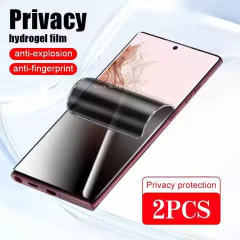 2Pcs Privacy Hydrogel Film for Samsung S24 S25 Ultra Edge S23 FE S22 S21+ S20 Screen Protector for S