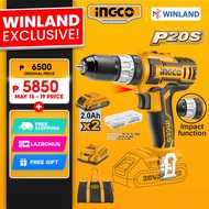 Ingco by Winland Fast Charging Cordless Impact Drill Power Tool 20V with 50 Accessories CIDLI2002 ING-PT