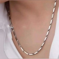 FORTADELLA SHOP-Kalung Biji Padi-Kalung Titanium Anti Karat-Kalung Pria dan Wanita Model Biji Padi A