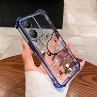 MOTO G53 G72 G32 G30 G20 G10 Snoopy Cartoon Case Candy Clear Cover Airbag Shockproof