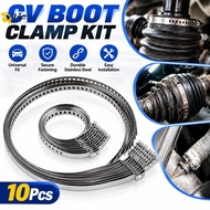 LIZMOMO CV Boot Clamp Kit, Stainless Steel Single Ear CV Joint Boot Crimp Clamp, Durable Adjustable 