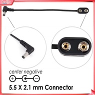 {halfa}  Effector Device Connection Cord 9v Battery Power Cord 9v Battery Clip to 5.5x2.1mm Male Con