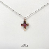 十字架項鍊 定情/愛情/送禮/木目金/施華洛世奇水晶