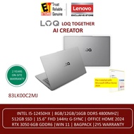 Lenovo Laptop LOQ AI GAMING 83LK00C2MJ (I5-12450HX /12GB/512GB/RTX3050 6GB/15.6" FHD 144HZ/OFF HOME 