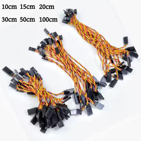 8Pcs/lot 10/15/20/30/50/100cm Servo Extension Cable 30/60 core For Futaba JR Anti-interference Servo