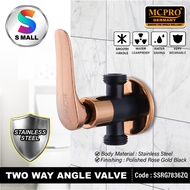 Bathroom Stainless Steel Rose Gold Black Two Way Angle Valve SSRG7836ZQ / SUS304 Hand Bidet Spray SSBH12/SSRG7823ZQ