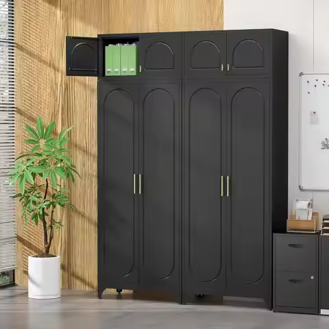 90-Inch White Kitchen Pantry Cabinet with 4 Adjustable Shelves for Storage in Living, Dining, and Of