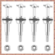 4Pcs Metal CVD Universal Joint Shaft with M2 Nut for  K969 K989 K979 P929 1/28 RC Car Upgrades Parts