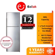 Sharp 2Door Fridge/Peti Sejuk with J-Tech Inverter (360L) SJ366MSS
