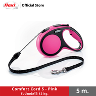 Flexi สายจูงสุนัข รุ่น Comfort Cord สี Pink รับน้ำหนักได้ 8-20 kg. ขนาด 3-8 m.