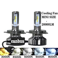 20000LM 4500K 6000K 8000K 3000K HB3 HB4 9005 9006 H3 H1 H8 H7 H4 H11 H9 9012 Bulb Canbus Led Car Hea