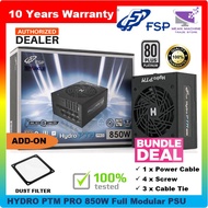 FSP HYDRO PTM PRO 850W 80+ Platinum Full Modular Performance PSU 10 Years Warranty (1 x Magnetic Ult