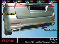 PU2649 Proton Ertiga PU Rear Skirt With Chrome Cover Body kit Bodykit