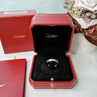 Cartier LOVE系列18K白金單鑽戒指