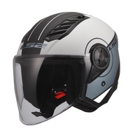 LS2 Helmets OF616 Airflow II Cover Matt Grey Blue - หมวกกันน็อคเปิดหน้า